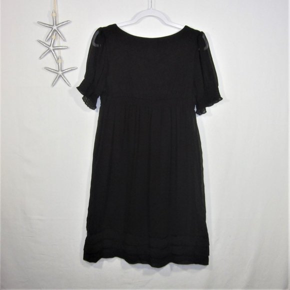 ICE Ruffle Dress Black Size 10 - Picture 2 of 8